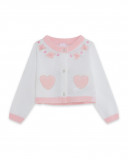 Veste en tricot boutons fille rose so cute Veste en tricot boutons fille rose so cute