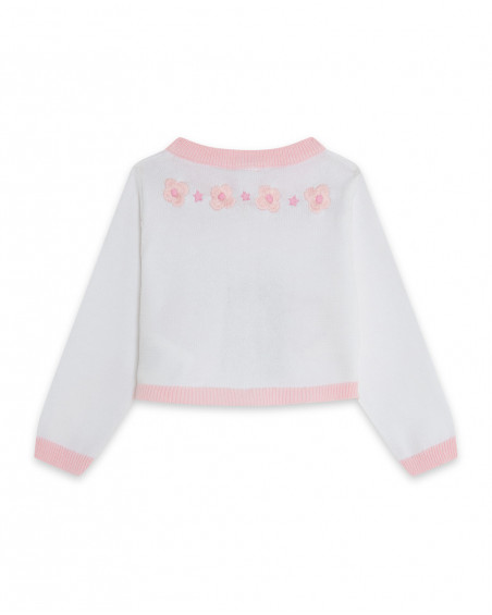 Veste en tricot boutons fille rose so cute Veste en tricot boutons fille rose so cute