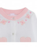 Veste en tricot boutons fille rose so cute Veste en tricot boutons fille rose so cute