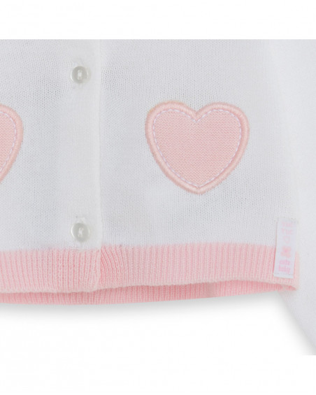 Veste en tricot boutons fille rose so cute Veste en tricot boutons fille rose so cute