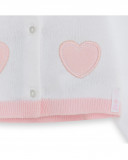 Veste en tricot boutons fille rose so cute Veste en tricot boutons fille rose so cute