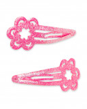 Set 2 barrettes cheveux glitter fille rose tahiti Set 2 barrettes cheveux glitter fille rose tahiti