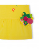 Robe en jersey volants fille jaune funcactus Robe en jersey volants fille jaune funcactus