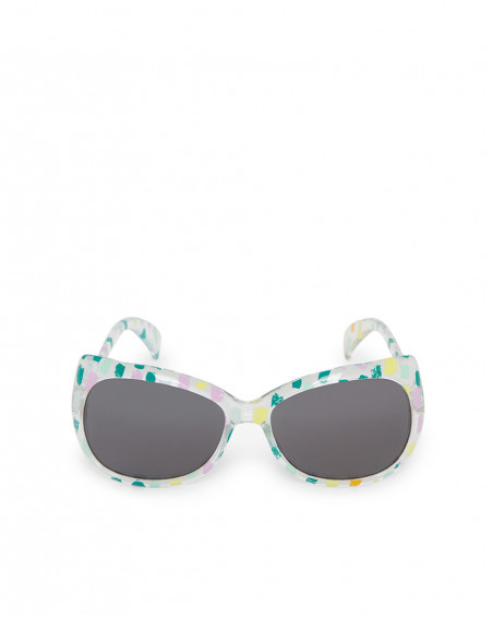 Lunettes de soleil blanches oreilles fille coloris blanc de la