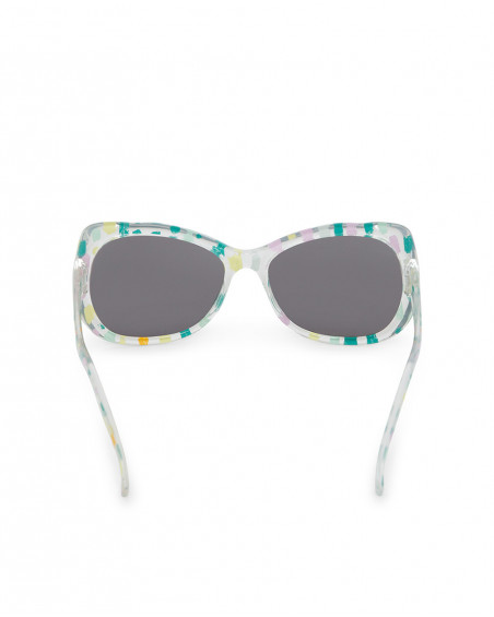 Lunettes de soleil blanches oreilles fille coloris blanc de la
