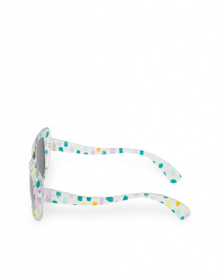 Lunettes de soleil blanches oreilles fille coloris blanc de la
