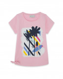 Tee-shirt en jersey lien fille rose island Tee-shirt en jersey lien fille rose island