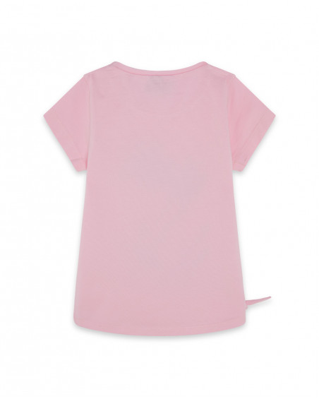 Tee-shirt en jersey lien fille rose island Tee-shirt en jersey lien fille rose island