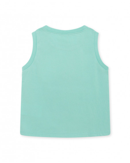 Tee-shirt en jersey bretelles garçon vert in the jungle Tee-shirt en jersey bretelles garçon vert in the jungle