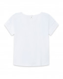 Tee-shirt en jersey imprimée fille blanche tahiti Tee-shirt en jersey imprimée fille blanche tahiti