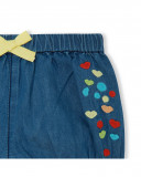 Tee-shirt et short en jeans lien fille blanche hi! sunshine Tee-shirt et short en jeans lien fille blanche hi! sunshine