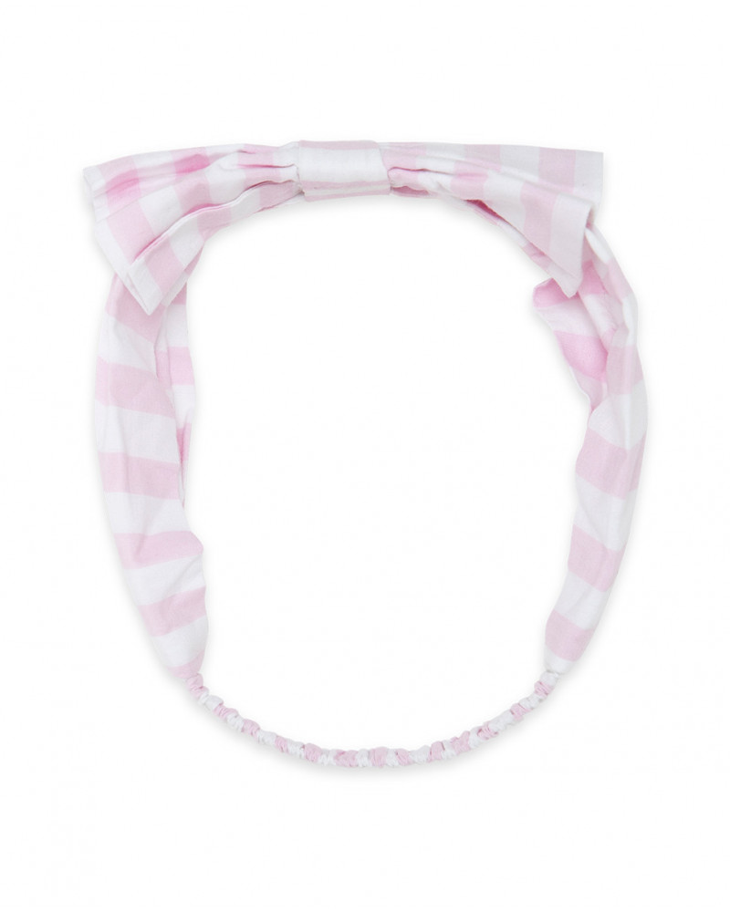 Serre-tête popeline à rayures fille rose so cute