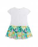Robe en jersey feuilles fille blanche in the jungle Robe en jersey feuilles fille blanche in the jungle