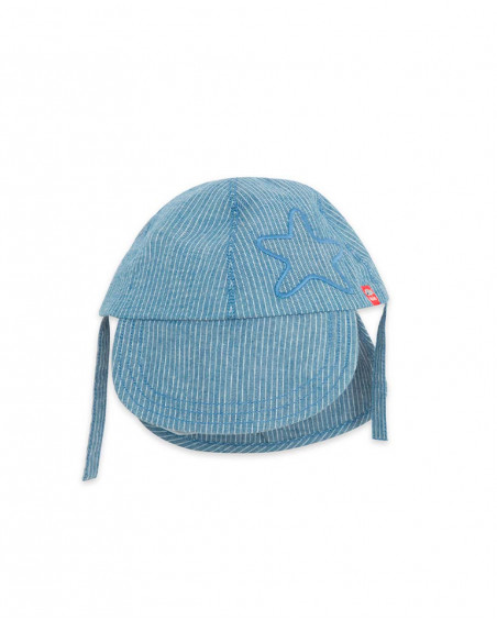 Visera en jeans à rayures garçon bleu little pirates Visera en jeans à rayures garçon bleu little pirates