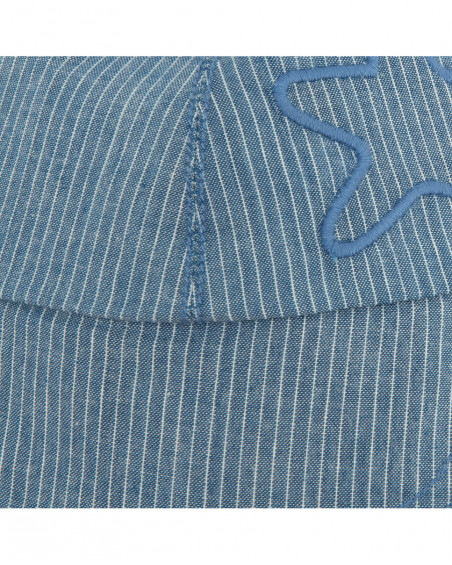 Visera en jeans à rayures garçon bleu little pirates Visera en jeans à rayures garçon bleu little pirates
