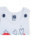 Robe en jersey imprimé fille blanche little pirates Robe en jersey imprimé fille blanche little pirates
