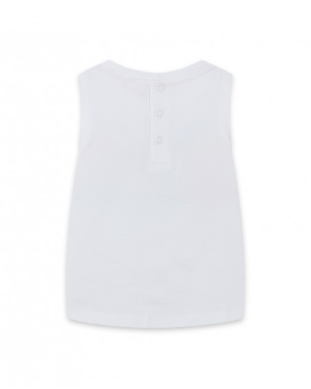 Tee-shirt en jersey message fille blanche tahiti Tee-shirt en jersey message fille blanche tahiti