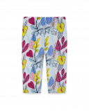 Leggings capri en jersey imprimé fille blanche island Leggings capri en jersey imprimé fille blanche island
