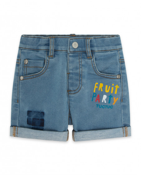 Bermuda en jeans avec poches garçon bleu fruitty time Bermuda en jeans avec poches garçon bleu fruitty time