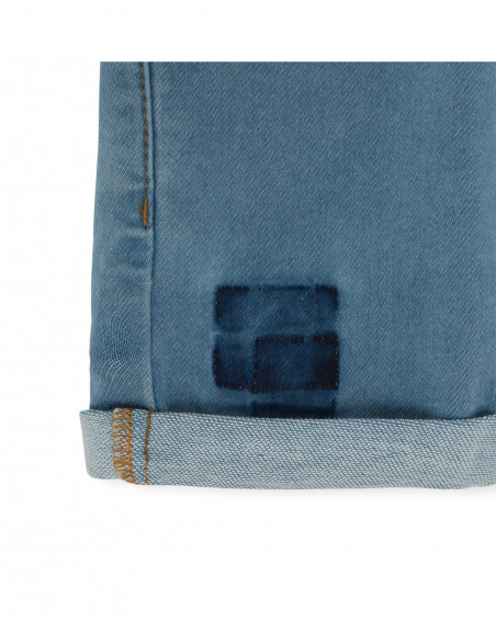 Bermuda en jeans avec poches garçon bleu fruitty time Bermuda en jeans avec poches garçon bleu fruitty time