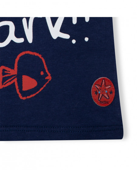 Tee-shirt en jersey message garçon bleu red submarine Tee-shirt en jersey message garçon bleu red submarine