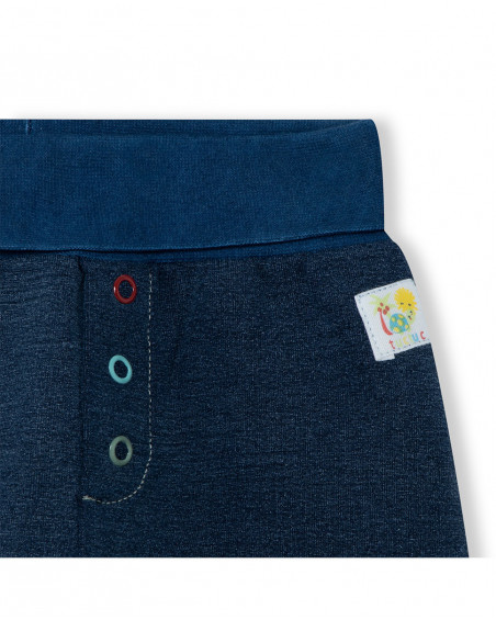 Ensemble 3 pièces jersey et jeans boutons garçon bleu hi! Ensemble 3 pièces jersey et jeans boutons garçon bleu hi!