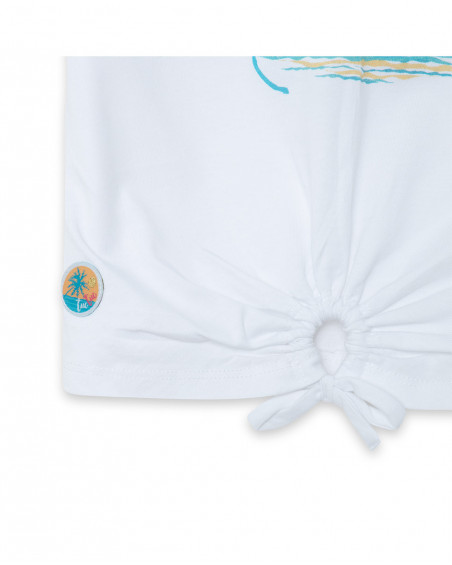 Tee-shirt en jersey nouer fille blanche venice beach Tee-shirt en jersey nouer fille blanche venice beach