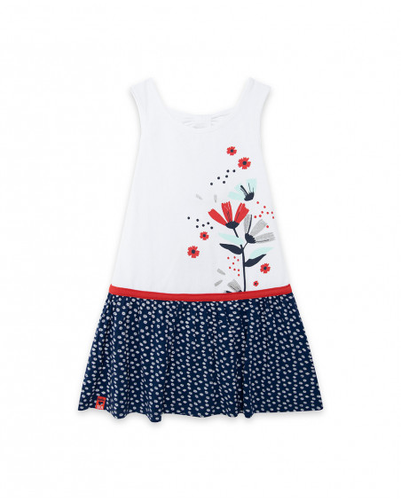 Robe en jersey bretelles fille blanche sea lovers Robe en jersey bretelles fille blanche sea lovers