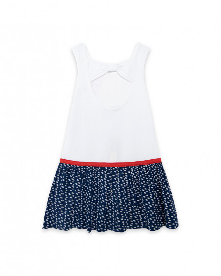 Robe en jersey bretelles fille blanche sea lovers Robe en jersey bretelles fille blanche sea lovers