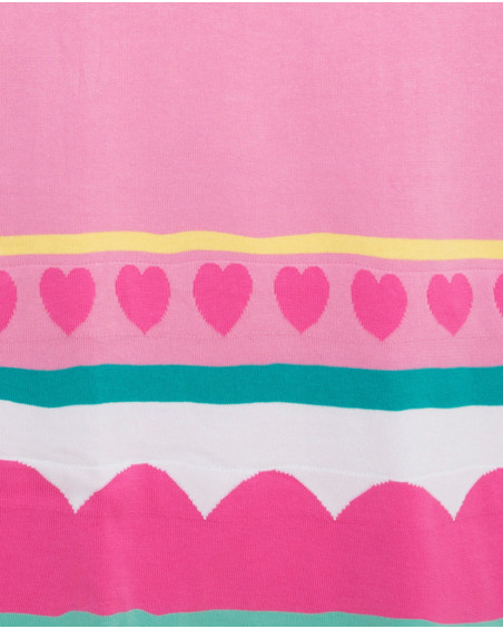 Couverture en tricot imprimée fille rose icy and sweet Couverture en tricot imprimée fille rose icy and sweet