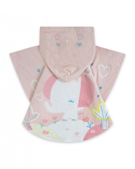 Poncho éléphant fille rose so cute Poncho éléphant fille rose so cute