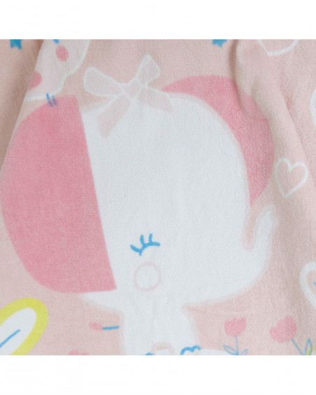 Poncho éléphant fille rose so cute Poncho éléphant fille rose so cute