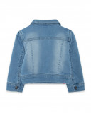 Veste en jeans boutons fille bleu tahiti Veste en jeans boutons fille bleu tahiti