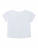 Tee-shirt en jersey imprimée fille blanche in the jungle Tee-shirt en jersey imprimée fille blanche in the jungle