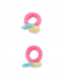 Set 2 élastique cheveux glitter fille rose tahiti Set 2 élastique cheveux glitter fille rose tahiti