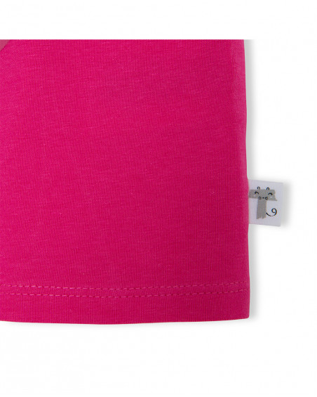 Tee-shirt en jersey flamand fille fucsia basicos baby Tee-shirt en jersey flamand fille fucsia basicos baby