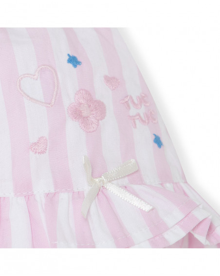 Bonnet en popeline à rayures fille rose so cute Bonnet en popeline à rayures fille rose so cute