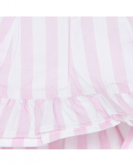 Bonnet en popeline à rayures fille rose so cute Bonnet en popeline à rayures fille rose so cute