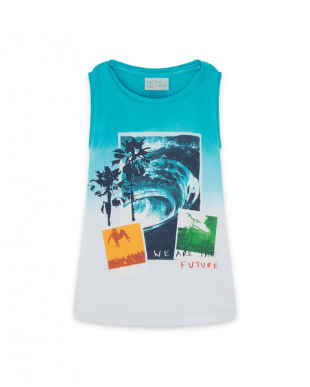 Tee-shirt en jersey bretelles garçon bleu free time