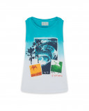 Tee-shirt en jersey bretelles garçon bleu free time Tee-shirt en jersey bretelles garçon bleu free time