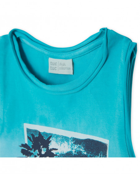 Tee-shirt en jersey bretelles garçon bleu free time