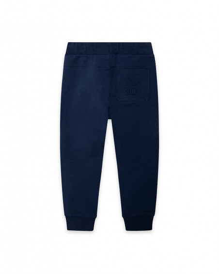 Pantalon en peluche jogging garçon bleu surf club Pantalon en peluche jogging garçon bleu surf club