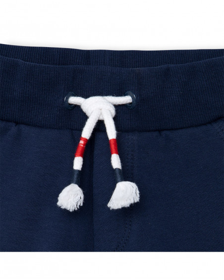 Pantalon en peluche jogging garçon bleu surf club Pantalon en peluche jogging garçon bleu surf club