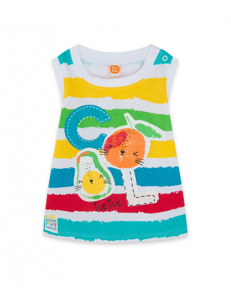 Tee-shirt en jersey bretelles garçon jaune fruitty time Tee-shirt en jersey bretelles garçon jaune fruitty time