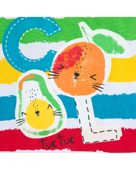 Tee-shirt en jersey bretelles garçon jaune fruitty time Tee-shirt en jersey bretelles garçon jaune fruitty time