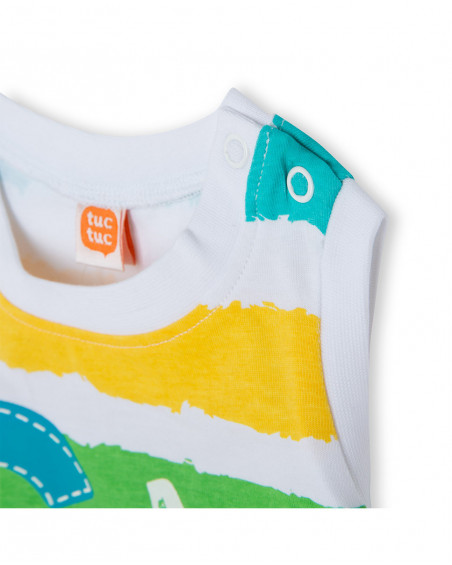 Tee-shirt en jersey bretelles garçon jaune fruitty time Tee-shirt en jersey bretelles garçon jaune fruitty time