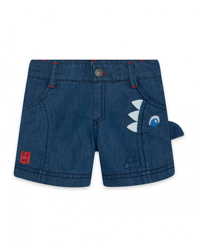 Bermuda en jeans avec poches garçon bleu red submarine