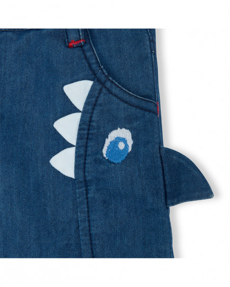 Bermuda en jeans avec poches garçon bleu red submarine