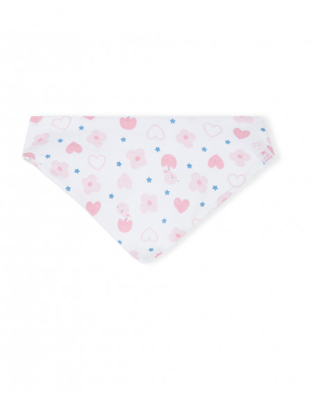 Bandana en jersey imprimée fille rose so cute Bandana en jersey imprimée fille rose so cute
