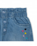 Pantalon en jeans boutons fille bleu tahiti Pantalon en jeans boutons fille bleu tahiti